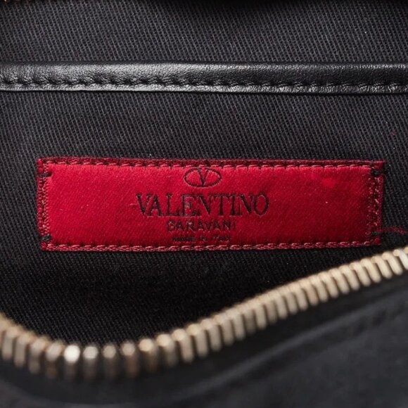 Valentino Black Smooth Leather Rockstud Camera Bag - Picture 8 of 11